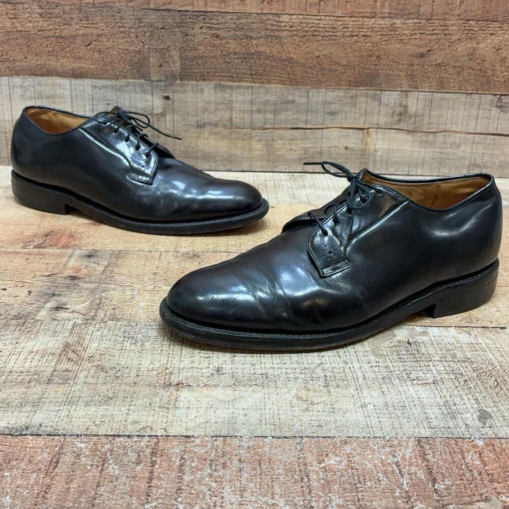 Johnston & Murphy Shoes Mens Size 8.5 D 41.5 Black Leather Derby Dress